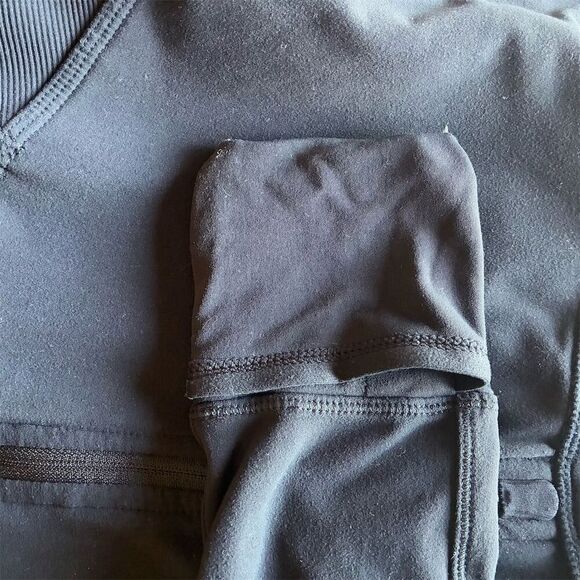 Lululemon Women's Black Half Zip Hooded Pullover Hoodie Size L - Picture 11 of 12